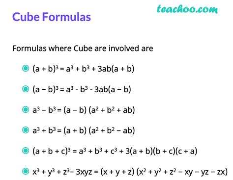 A Cube B Cube Formula .